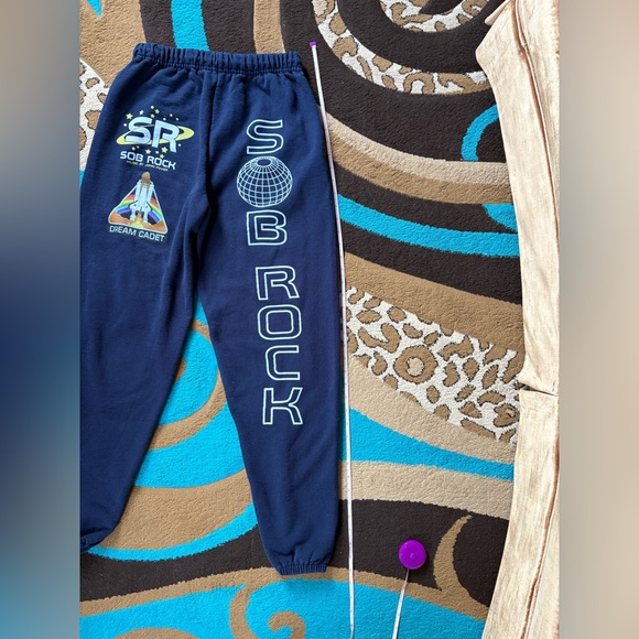 John Mayer SOB ROCK Dream Cadet Tour Merch Navy Sweatpants Joggers - Picture 8 of 10